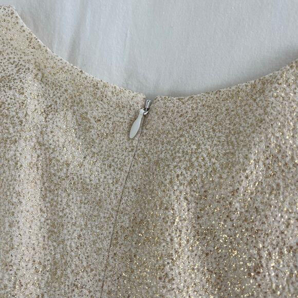 Shoshana Gold Metallic Sleeveless Mini Cocktail Dress, Size 2 - Picture 8 of 8